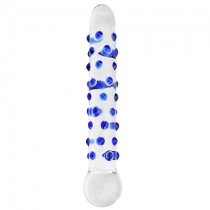 n11034 spectrum nubby textured glass dildo 1