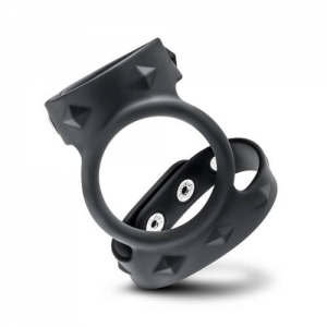 n11106 silicone adjustable double cock ball strap 1