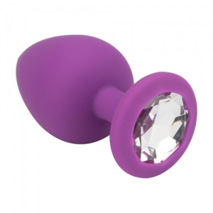 n11239 loving joy jewelled silicone butt plug purple large 2