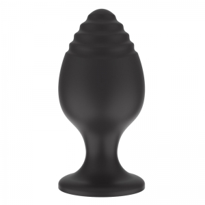 n11554 loving joy ribbed tip small silicone butt plug 2 1