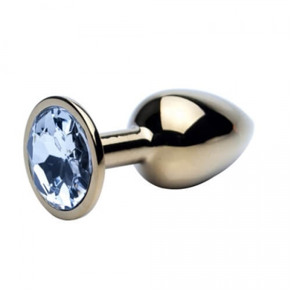 ns7102 precious metals gold anal plug small 1