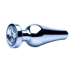 ns7106 precious metals smooth silver anal plug large 1