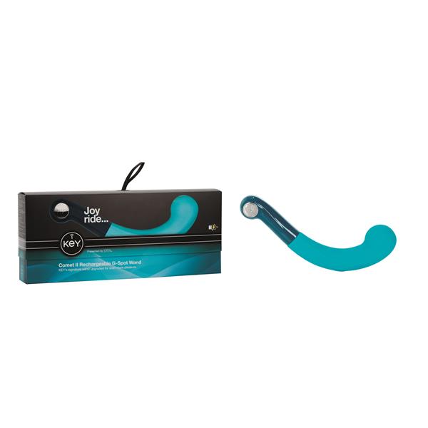 0011817 key by jopen comet ii rechargeable g spot wand robin egg blue