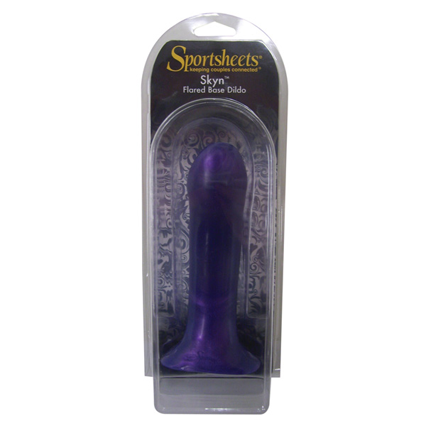 Sportsheets Strap On - "Skyn" Silicone Dildo - Violet Pearl
